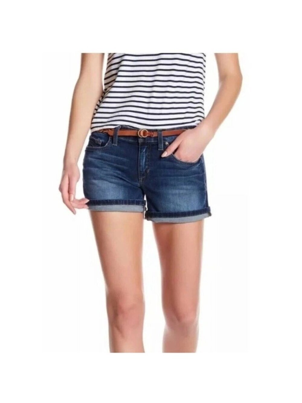 Joes Jeans Women's W30 Dark Wash Bermuda Jean Shorts Stretched B1301